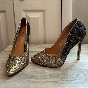 Just Fab 2 tone sparkle high heels